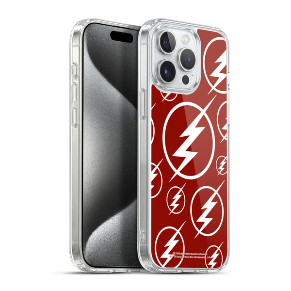 The Flash TV Series Logos Pattern Soft Gel Case for Apple iPhone 15 Pro Max & MagSafe