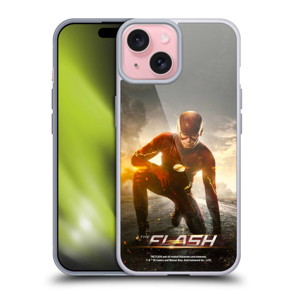 The Flash TV Series Poster Barry Kneel Pose Soft Gel Case for Apple iPhone 15