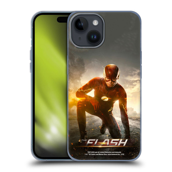The Flash TV Series Poster Barry Kneel Pose Soft Gel Case for Apple iPhone 15