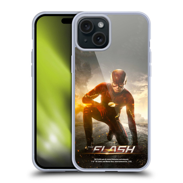 The Flash TV Series Poster Barry Kneel Pose Soft Gel Case for Apple iPhone 15 Plus