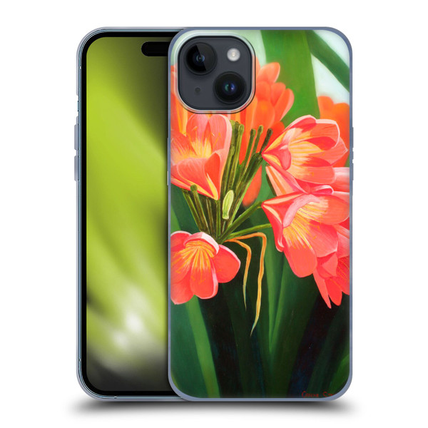 Graeme Stevenson Assorted Designs Flowers 2 Soft Gel Case for Apple iPhone 15 Plus