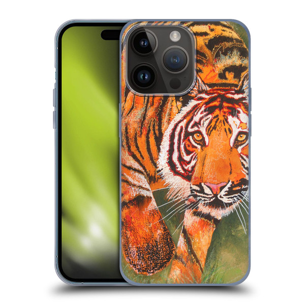 Graeme Stevenson Assorted Designs Tiger 1 Soft Gel Case for Apple iPhone 15 Pro