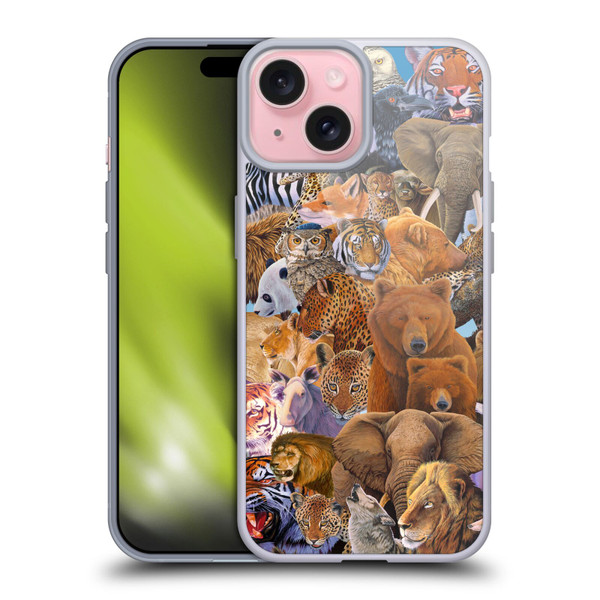 Graeme Stevenson Wildlife Animals Soft Gel Case for Apple iPhone 15