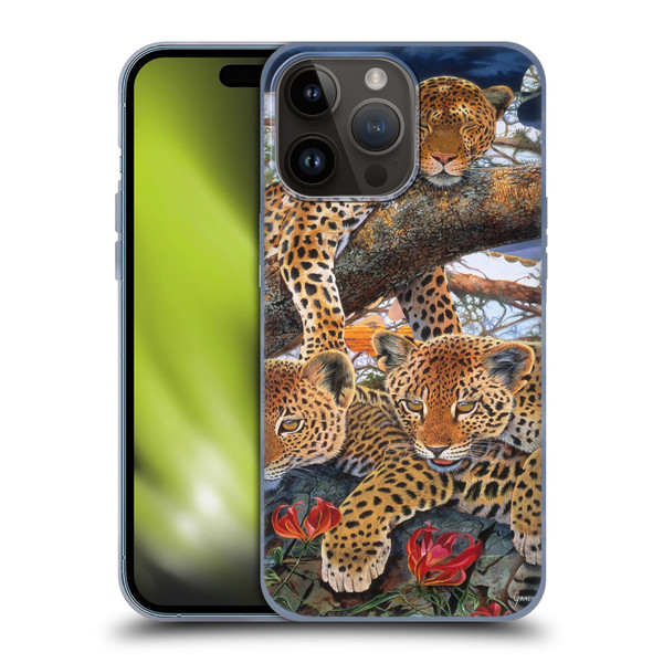 Graeme Stevenson Wildlife Leopard Soft Gel Case for Apple iPhone 15 Pro Max