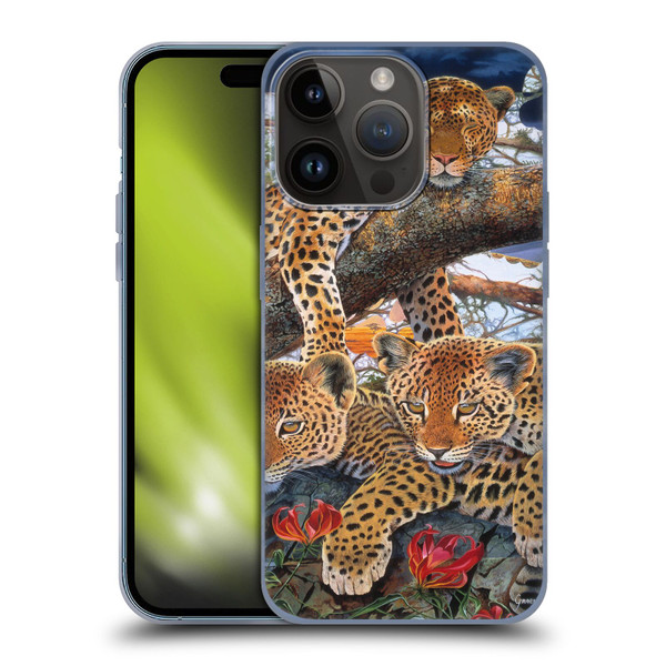 Graeme Stevenson Wildlife Leopard Soft Gel Case for Apple iPhone 15 Pro