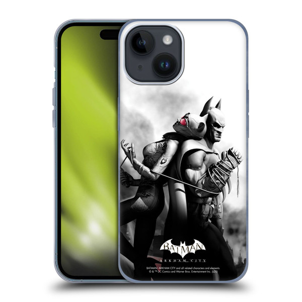 Batman Arkham City Key Art Catwoman Soft Gel Case for Apple iPhone 15