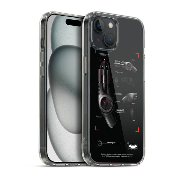 Batman Arkham City Graphics Grappling Gun Soft Gel Case for Apple iPhone 15 Plus & MagSafe