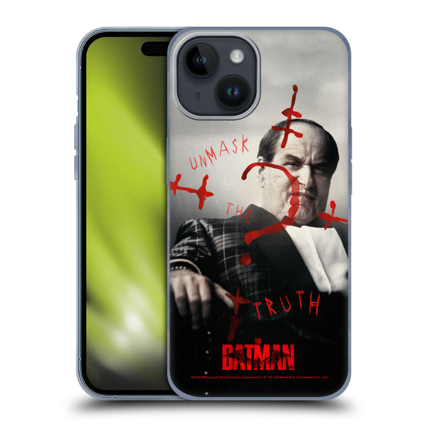 The Batman Posters Penguin Unmask The Truth Soft Gel Case for Apple iPhone 15