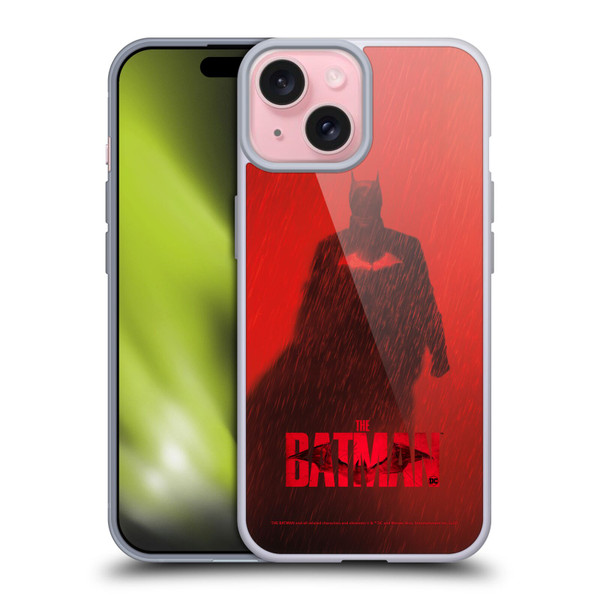 The Batman Posters Red Rain Soft Gel Case for Apple iPhone 15