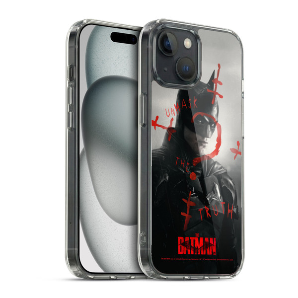 The Batman Posters Unmask The Truth Soft Gel Case for Apple iPhone 15 & MagSafe