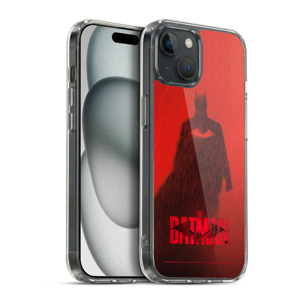 The Batman Posters Red Rain Soft Gel Case for Apple iPhone 15 Plus & MagSafe