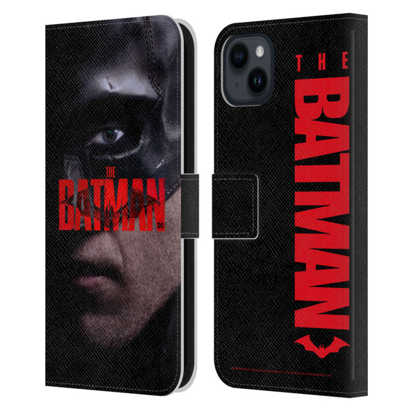 The Batman Posters Close Up Leather Book Wallet Case Cover For Apple iPhone 15 Plus