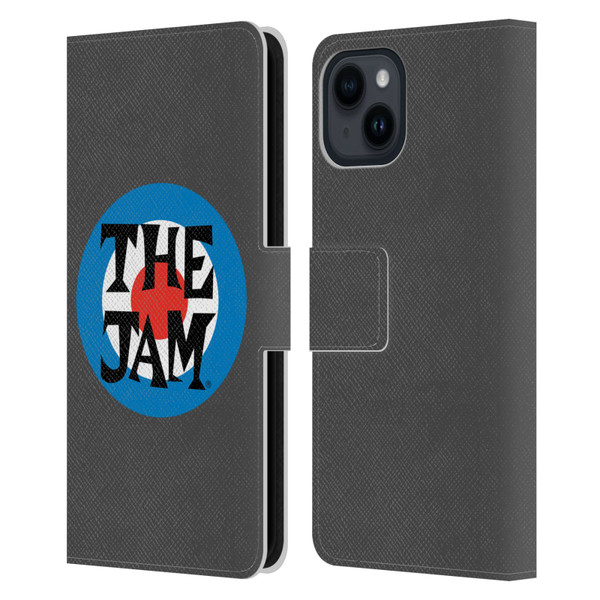 The Jam Key Art Target Logo Leather Book Wallet Case Cover For Apple iPhone 15