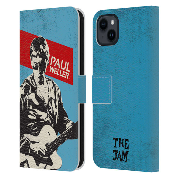 The Jam Key Art Paul Weller Leather Book Wallet Case Cover For Apple iPhone 15 Plus