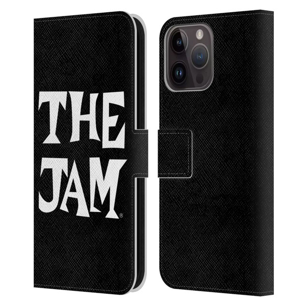 The Jam Key Art Black White Logo Leather Book Wallet Case Cover For Apple iPhone 15 Pro Max