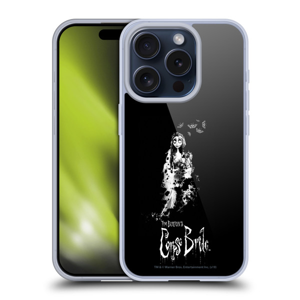 Corpse Bride Key Art Emily Splatters Soft Gel Case for Apple iPhone 15 Pro & MagSafe