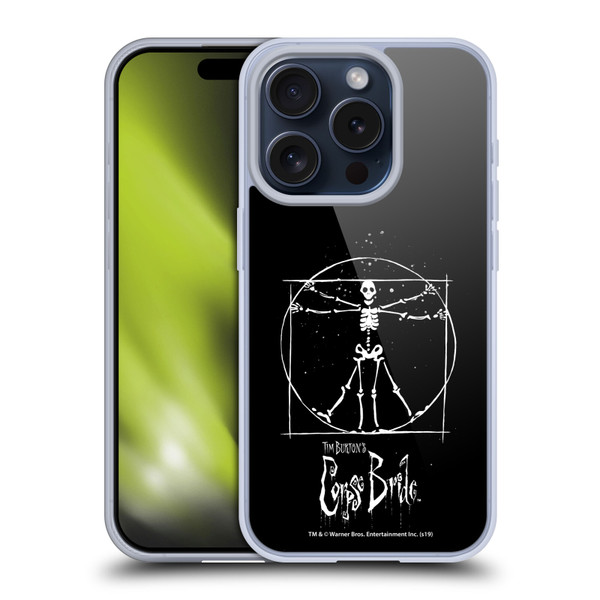 Corpse Bride Key Art Vitruvian Skeleton Soft Gel Case for Apple iPhone 15 Pro & MagSafe
