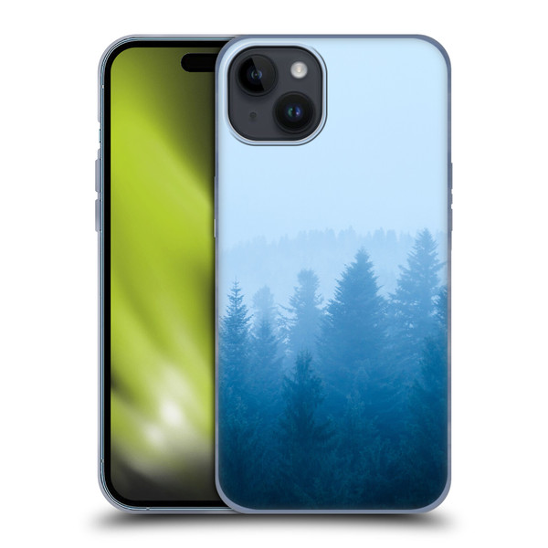 Patrik Lovrin Magical Foggy Landscape Fog Over Forest Soft Gel Case for Apple iPhone 15 Plus