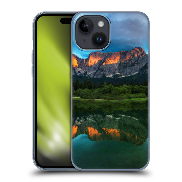Patrik Lovrin Magical Lakes Burning Sunset Over Mountains Soft Gel Case for Apple iPhone 15