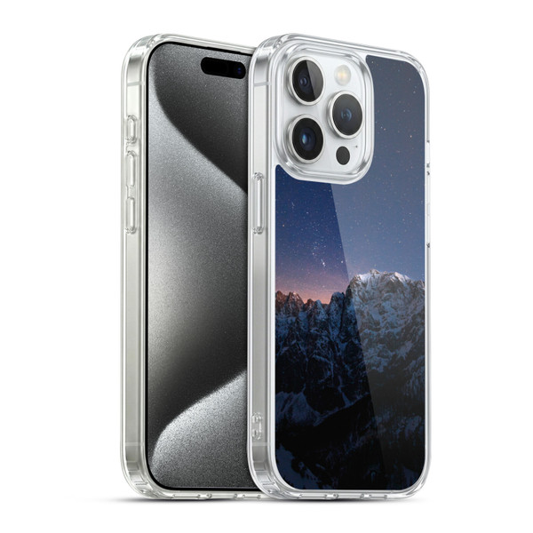 Patrik Lovrin Night Sky Stars Above Mountains Soft Gel Case for Apple iPhone 15 Pro & MagSafe