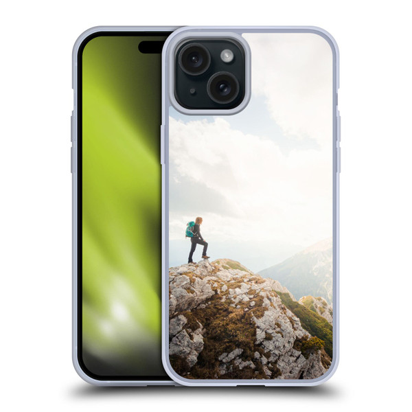 Patrik Lovrin Wanderlust Mountain Wanderer Soft Gel Case for Apple iPhone 15 Plus