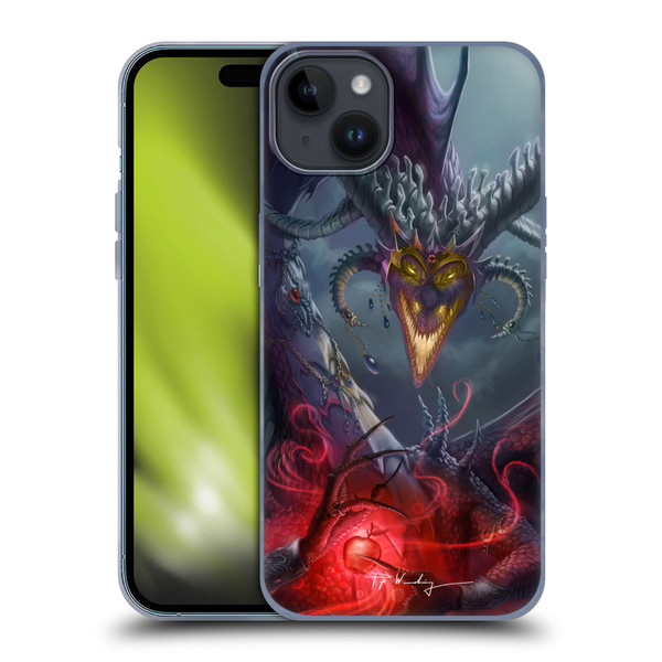 Piya Wannachaiwong Black Dragons Enchanted Soft Gel Case for Apple iPhone 15 Plus