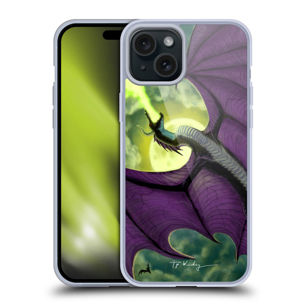 Piya Wannachaiwong Black Dragons Full Moon Soft Gel Case for Apple iPhone 15 Plus
