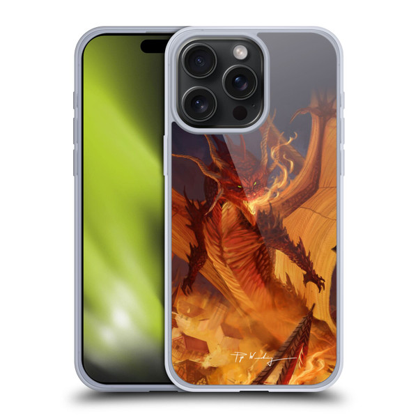 Piya Wannachaiwong Dragons Of Fire Dragonfire Soft Gel Case for Apple iPhone 15 Pro Max