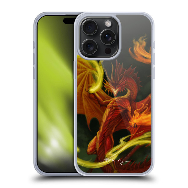 Piya Wannachaiwong Dragons Of Fire Magical Soft Gel Case for Apple iPhone 15 Pro Max