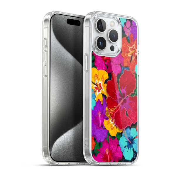 Suzan Lind Colours & Patterns Tropical Hibiscus Soft Gel Case for Apple iPhone 15 Pro Max & MagSafe