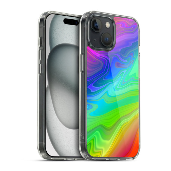 Suzan Lind Marble Rainbow Soft Gel Case for Apple iPhone 15 & MagSafe