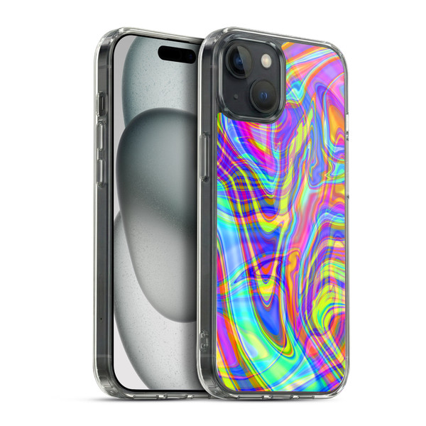 Suzan Lind Marble Illusion Rainbow Soft Gel Case for Apple iPhone 15 Plus & MagSafe