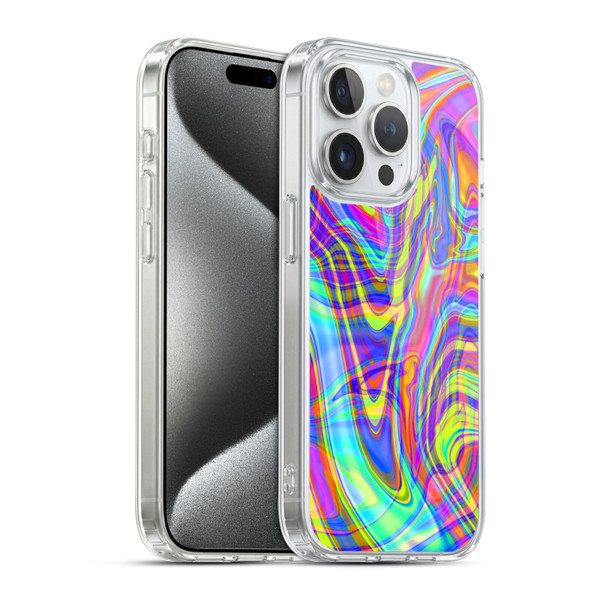Suzan Lind Marble Illusion Rainbow Soft Gel Case for Apple iPhone 15 Pro & MagSafe