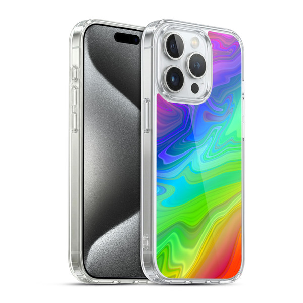 Suzan Lind Marble Rainbow Soft Gel Case for Apple iPhone 15 Pro & MagSafe