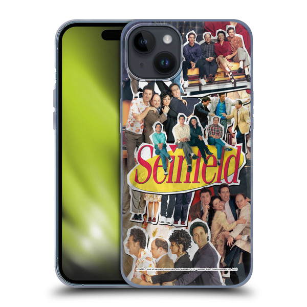 Seinfeld Graphics Collage Soft Gel Case for Apple iPhone 15 Plus