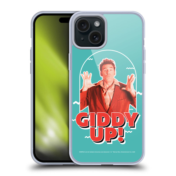 Seinfeld Graphics Giddy Up! Soft Gel Case for Apple iPhone 15 Plus