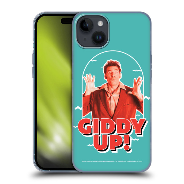 Seinfeld Graphics Giddy Up! Soft Gel Case for Apple iPhone 15 Plus