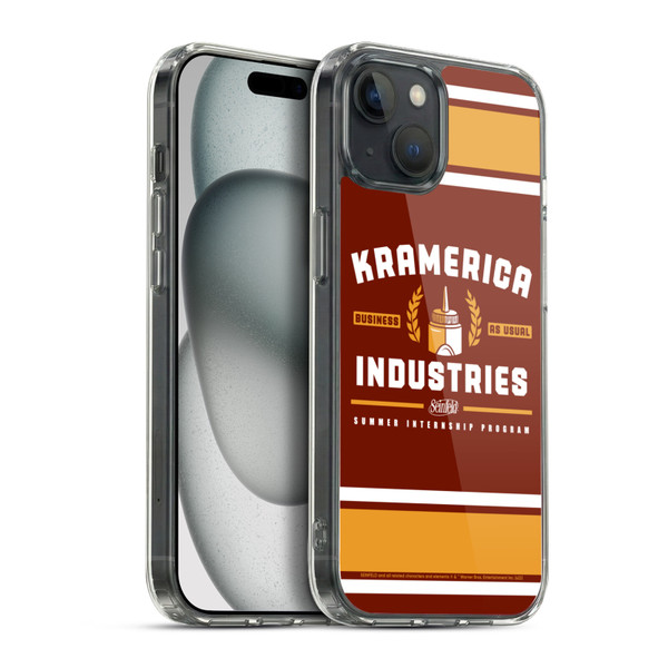 Seinfeld Graphics Kramerica Industries Soft Gel Case for Apple iPhone 15 Plus & MagSafe