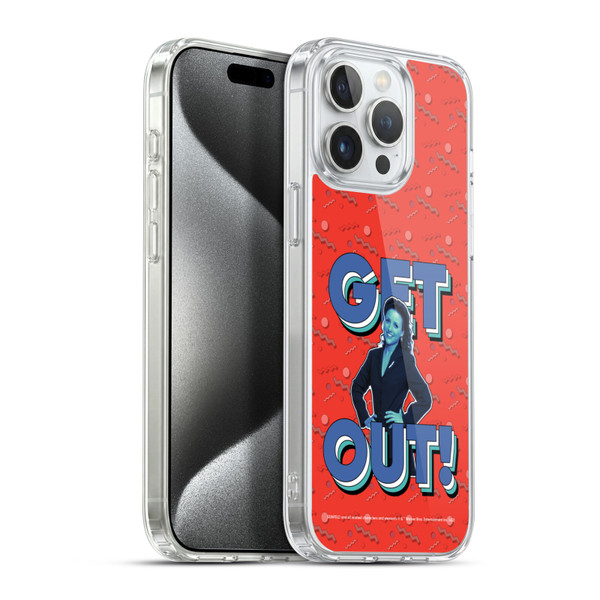 Seinfeld Graphics Get Out! Soft Gel Case for Apple iPhone 15 Pro Max & MagSafe