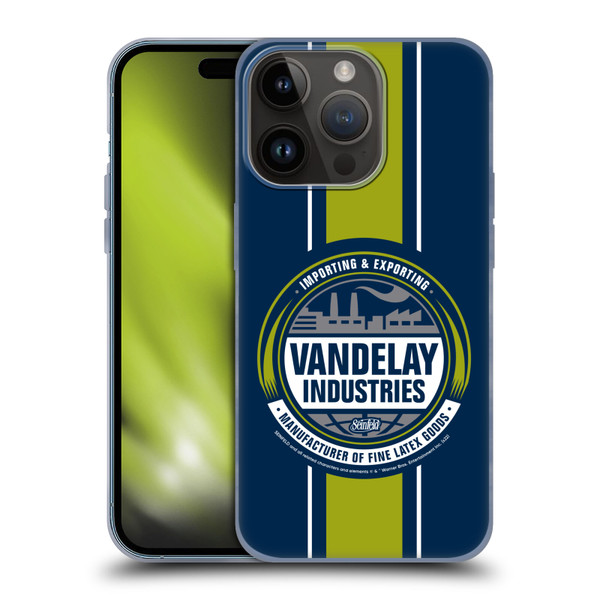 Seinfeld Graphics Vandelay Industries Soft Gel Case for Apple iPhone 15 Pro