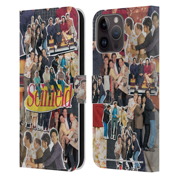 Seinfeld Graphics Collage Leather Book Wallet Case Cover For Apple iPhone 15 Pro Max