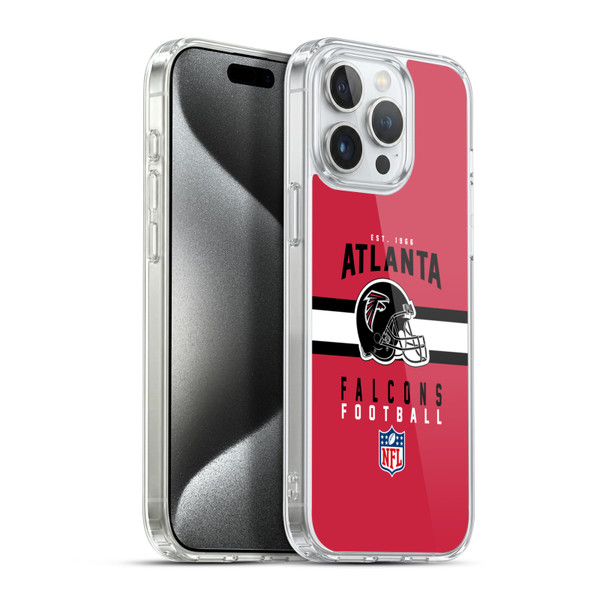 NFL Atlanta Falcons Graphics Helmet Typography Soft Gel Case for Apple iPhone 15 Pro Max & MagSafe