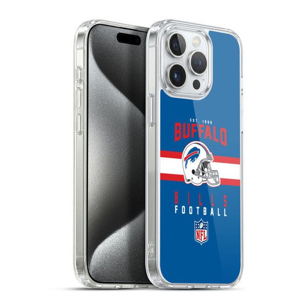 NFL Buffalo Bills Graphics Helmet Typography Soft Gel Case for Apple iPhone 15 Pro Max & MagSafe