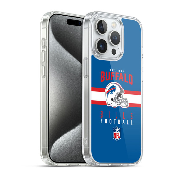 NFL Buffalo Bills Graphics Helmet Typography Soft Gel Case for Apple iPhone 15 Pro & MagSafe