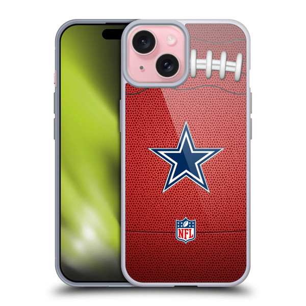 NFL Dallas Cowboys Graphics Football Soft Gel Case for Apple iPhone 15