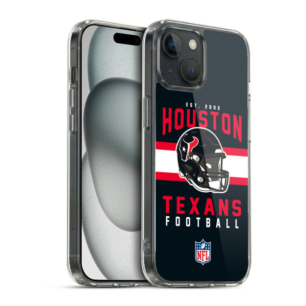 NFL Houston Texans Graphics Helmet Typography Soft Gel Case for Apple iPhone 15 & MagSafe