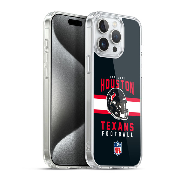 NFL Houston Texans Graphics Helmet Typography Soft Gel Case for Apple iPhone 15 Pro Max & MagSafe
