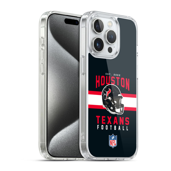 NFL Houston Texans Graphics Helmet Typography Soft Gel Case for Apple iPhone 15 Pro & MagSafe