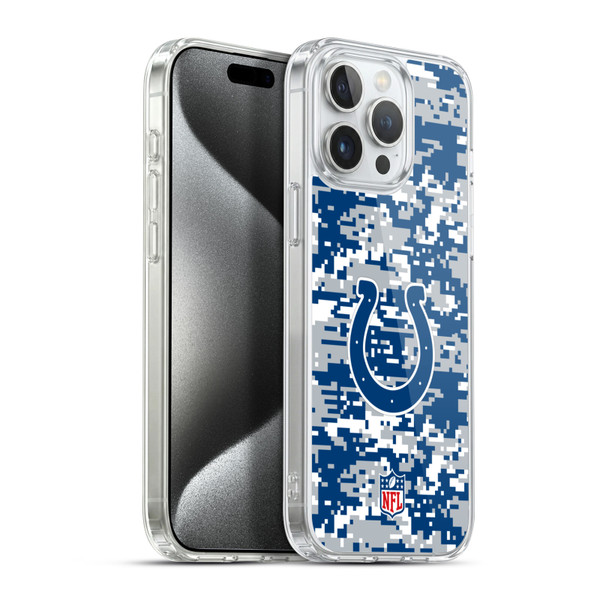 NFL Indianapolis Colts Graphics Digital Camouflage Soft Gel Case for Apple iPhone 15 Pro Max & MagSafe