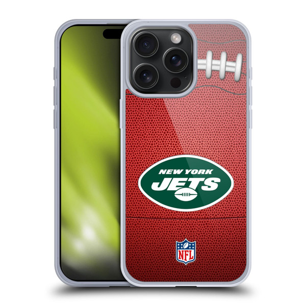 NFL New York Jets Graphics Football Soft Gel Case for Apple iPhone 15 Pro Max
